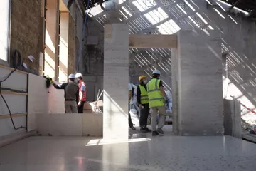 Travaux sur le chantier du Lot 8